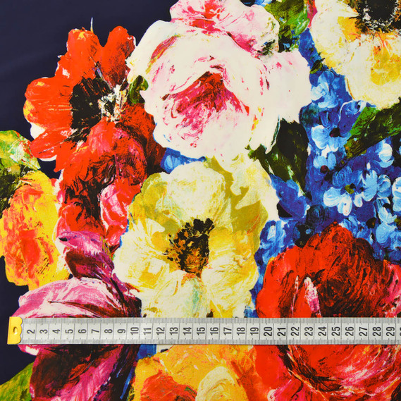 Плательна супер софт Гертруда т/синя, Квітковий, фото 4