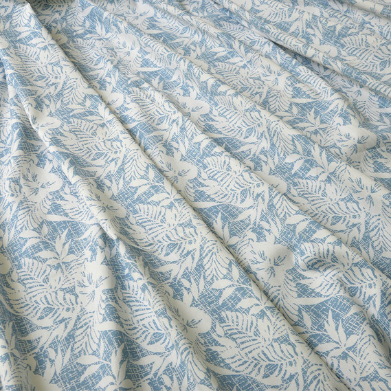 Котон стрейч набивний Амазонія блак, Флора, фото 2