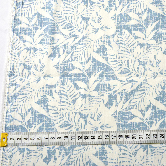 Котон стрейч набивний Амазонія блак, Флора, фото 4