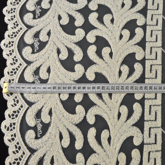 Тюль сітка з вишивкою Джанні екрю, фото 2