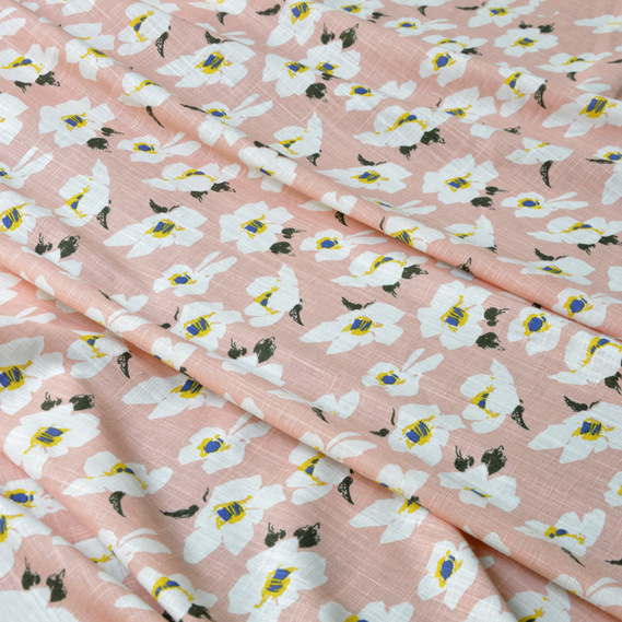 Льон принт Забава V-8/1 рута рожевий, фото 2