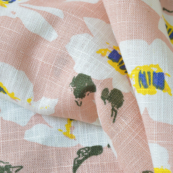 Льон принт Забава V-8/1 рута рожевий, фото 3