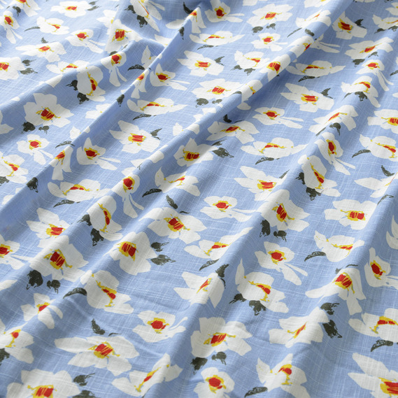 Льон принт Забава V-8/2 рута блакитний, фото 2