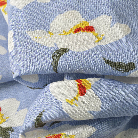 Льон принт Забава V-8/2 рута блакитний, фото 3