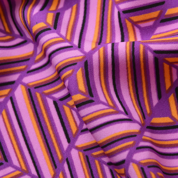 Ткаань костюмная Prada V-1/1 зігзаг фіолет, фото 3