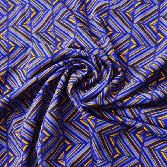 Ткаань костюмная Prada V-1/2 зігзаг синій, фото 1