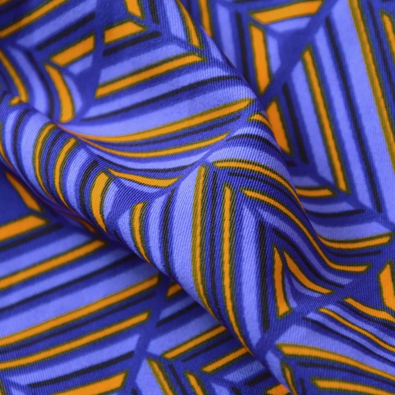 Ткаань костюмная Prada V-1/2 зігзаг синій, фото 3