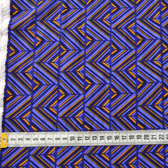 Ткаань костюмная Prada V-1/2 зігзаг синій, фото 4