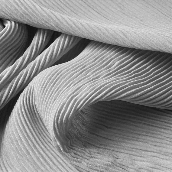 Ткань шифон-гофре дріб сірий, фото 1