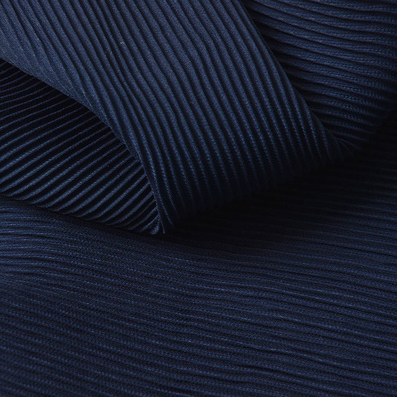 Тканина шифон-гофре дріб т/синій, фото 1