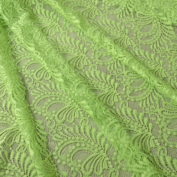 Тканина гіпюр Б`янка, 145 см перо салат, фото 2 Тканина гіпюр Б`янка, 145 см перо салат, фото 2