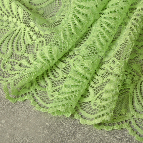 Тканина гіпюр Б`янка, 145 см перо салат, фото 3 Тканина гіпюр Б`янка, 145 см перо салат, фото 3