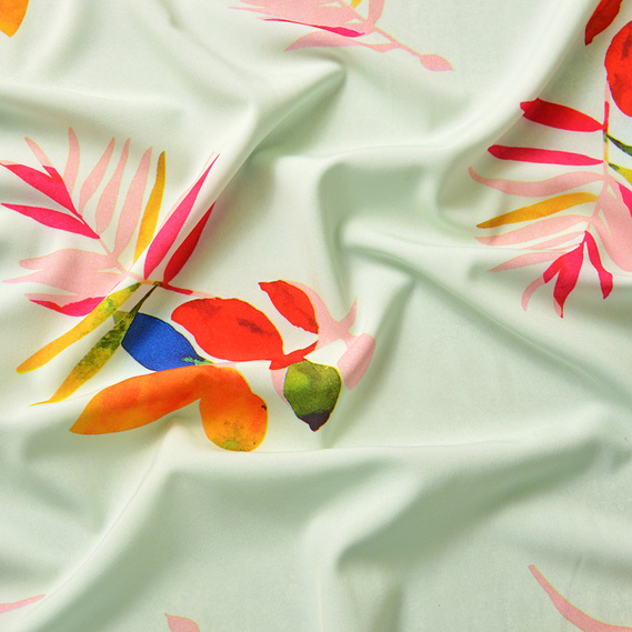 Плательная супер софт папороть м`ята, Флора, фото 2