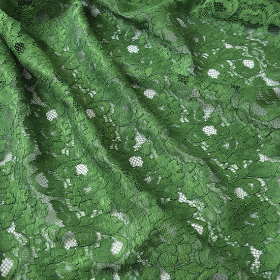 Ткань Гипюр Индонезия 2 зелений , фото 2