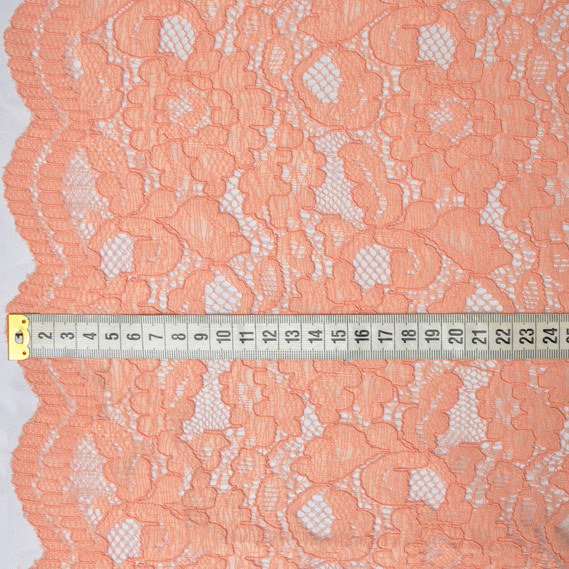 Ткань Гипюр Индонезия 2 персик, фото 3
