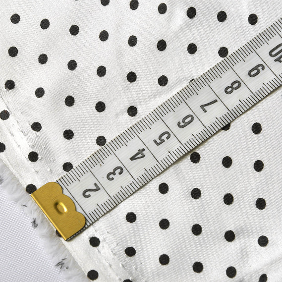 Тканина плательная атлас Горохи дріб білий, фото 4 Тканина плательная атлас Горохи дріб білий, фото 4