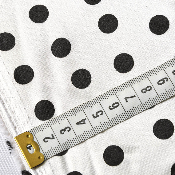 Тканина плательная атлас Горохи серед.білий, фото 4 Тканина плательная атлас Горохи серед.білий, фото 4