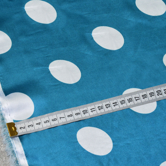 Тканина плательная атлас Горохи maxi мор бриз, фото 2 Тканина плательная атлас Горохи maxi мор бриз, фото 2