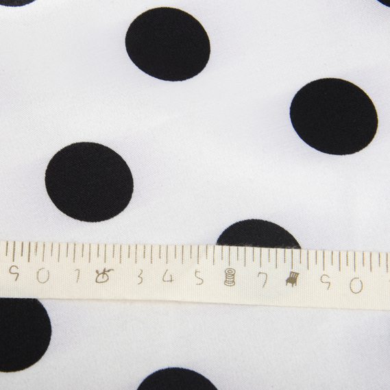 Dress fabric satin Peas велик.чорно/білий, фото 4