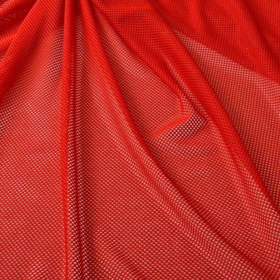Ткань Сетка Петти, 150 см, для одежды, декора, элачтичная, стрейчевая червона, фото 2