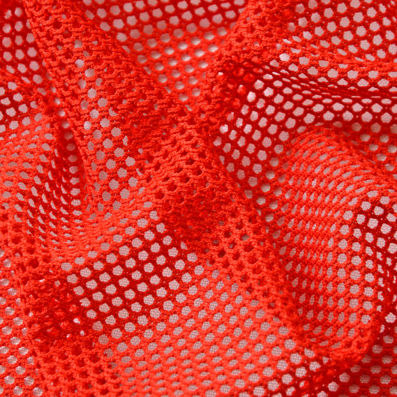 Ткань Сетка Петти, 150 см, для одежды, декора, элачтичная, стрейчевая червона, фото 3