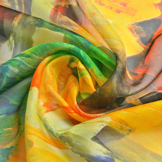 Шифон східна казка жовтий, Акварель, фото 1