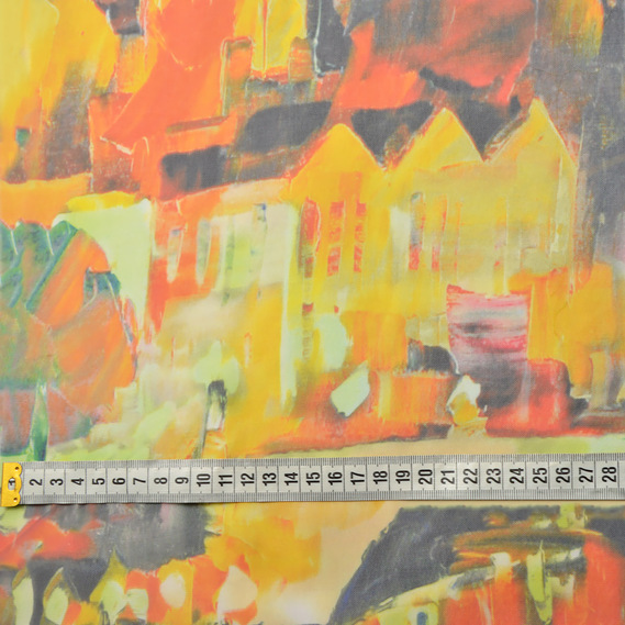 Шифон східна казка жовтий, Акварель, фото 3