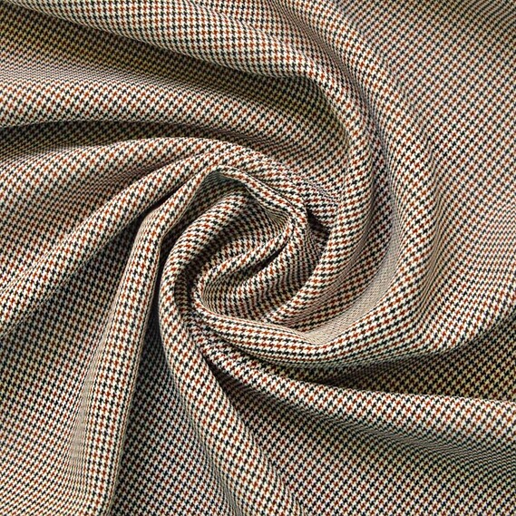 Тканина костюмна Лапка дрібна №1 корич/чорна, фото 1 Тканина костюмна Лапка дрібна №1 корич/чорна, фото 1