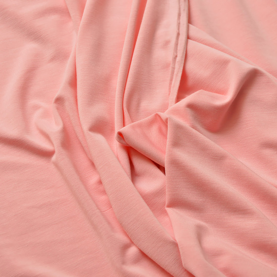 Тканина трикотаж віскоза California 170 гр/м2 145 см трикотажная віскоза, еластична рожевий, фото 2