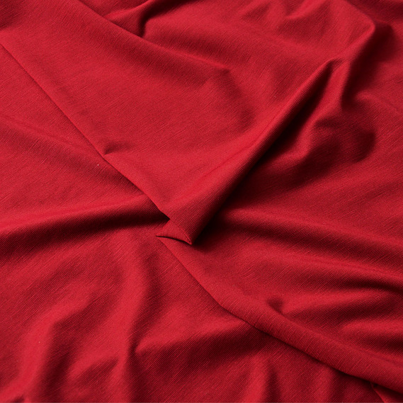 Тканина трикотаж віскоза California 170 гр/м2 145 см трикотажная віскоза, еластична вишня , фото 2