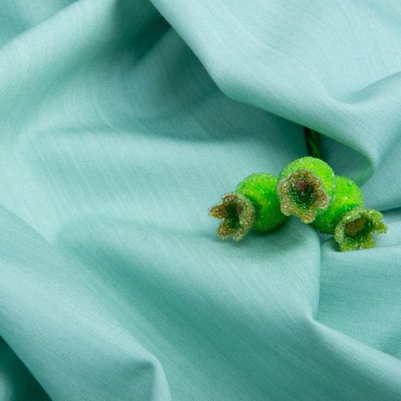 Тканина костюмна Katrina, 150 см, 230 гр/м2, для одягу, плаття, костюмів, спідниць ментол, фото 3