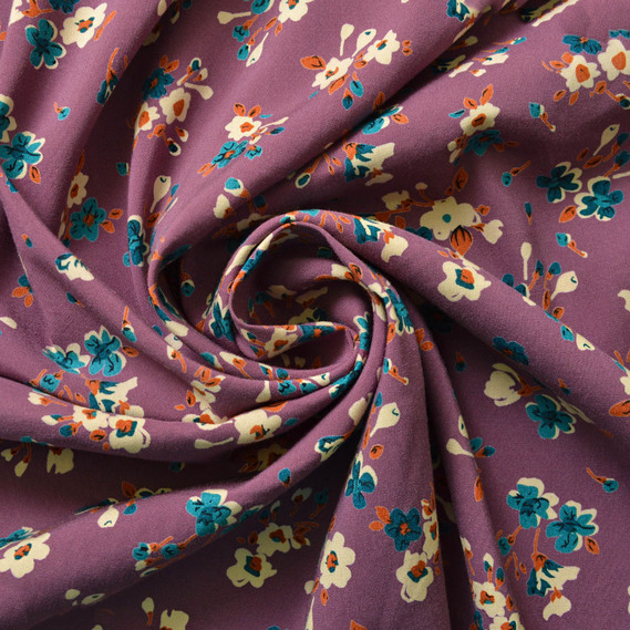 Штапель стрейч цвітіння слива, фото 1