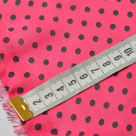 Ткань шифон горохи ассорти дріб малина, фото 3