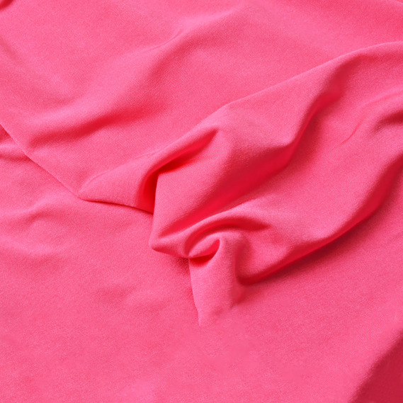 Тканина трикотаж Crystal, 150 см, для спортивних костюмів, гольфів, кардиганів, світшотів і водолазок яскраво рожевий, фото 2