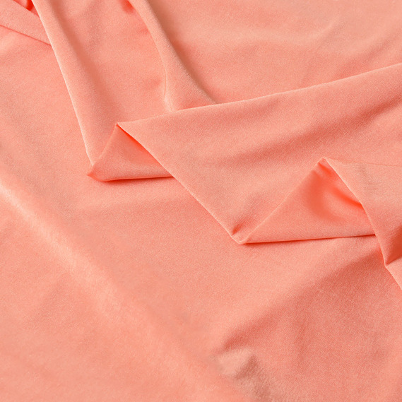 Тканина трикотаж Crystal, 150 см, для спортивних костюмів, гольфів, кардиганів, світшотів і водолазок персик, фото 2