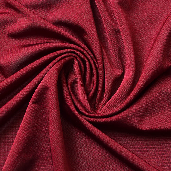 Тканина трикотаж Crystal, 150 см, для спортивних костюмів, гольфів, кардиганів, світшотів і водолазок бордо, фото 1