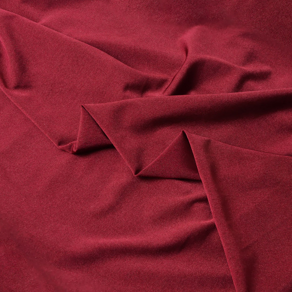 Тканина трикотаж Crystal, 150 см, для спортивних костюмів, гольфів, кардиганів, світшотів і водолазок бордо, фото 2