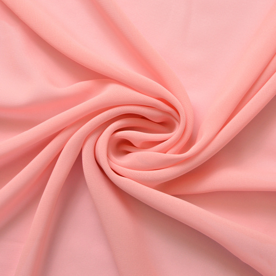 Dress fabric chiffon Sheila lightweight semi-transparent for dresses, blouses, accessories чайна троянда, фото 1