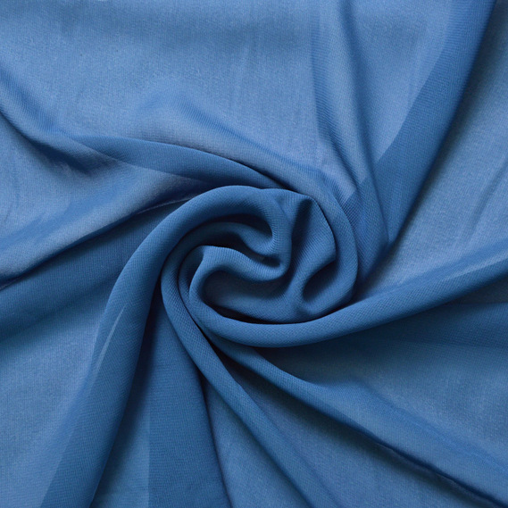 Тканина шифон Shela т/денім, фото 1