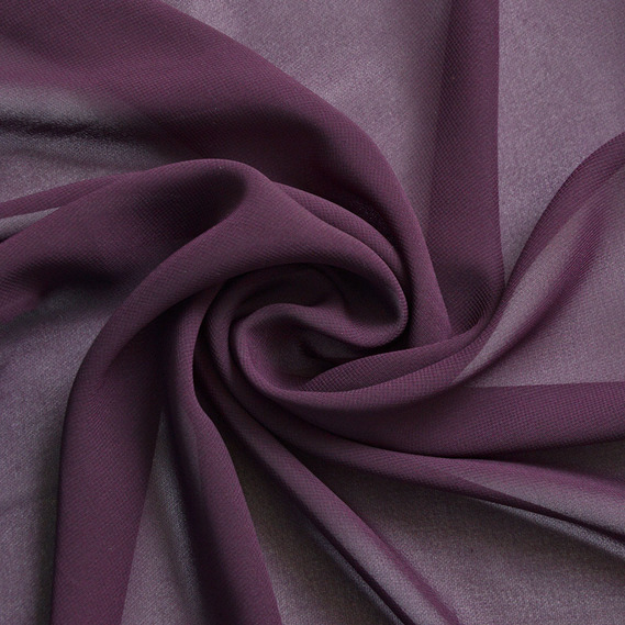 Ткань шифон Shela баклажан, фото 1