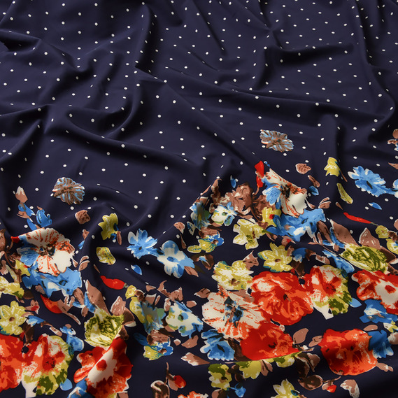 Плательная Super Soft Премьера акварель т/синя, Квітковий, фото 2