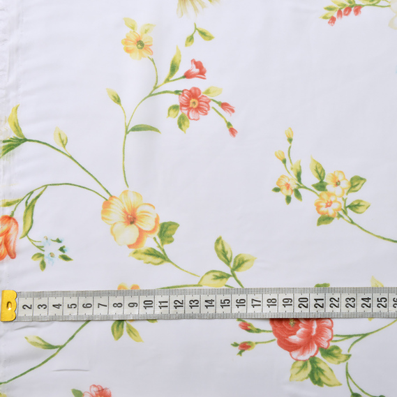 Тканина Шифон софт Міла молоко, Квітковий, фото 3