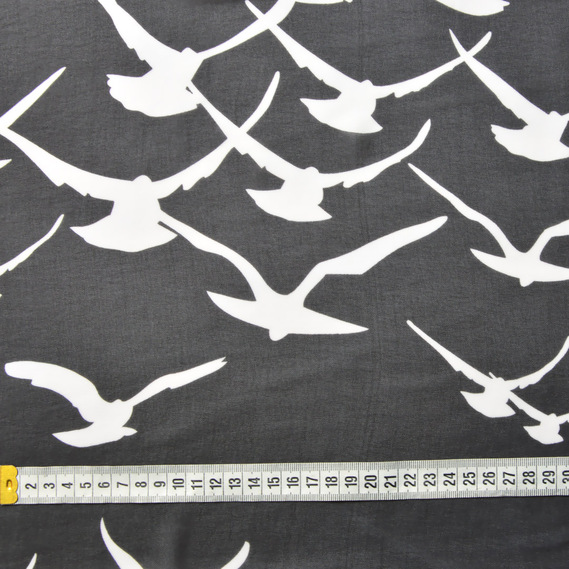 Шифон Мить креп крила чорний, Фауна, фото 3 Шифон Мить креп крила чорний, Фауна, фото 3