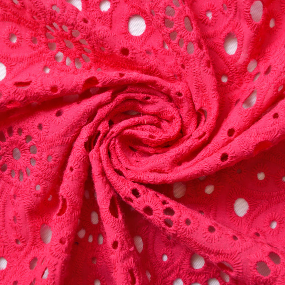 Dress fabric cotton batiste seam малина, фото 1