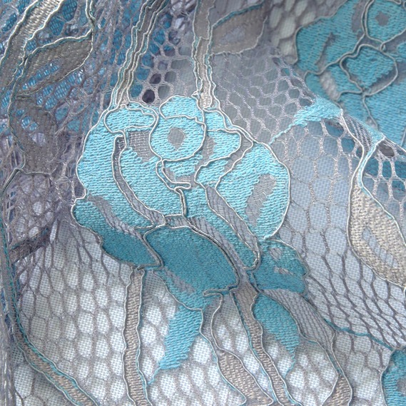 Гипюр Роза серый блакитна, фото 3 Гипюр Роза серый блакитна, фото 3