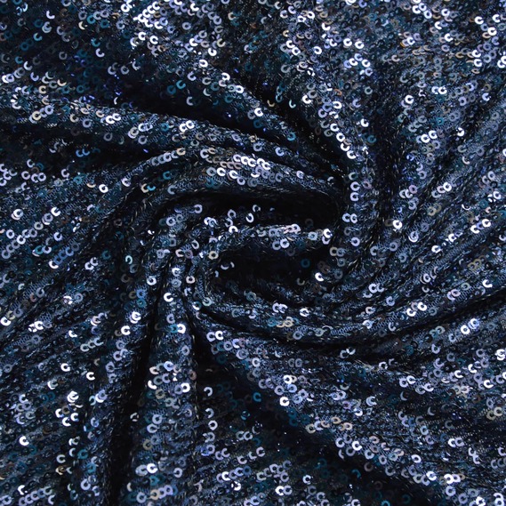 Сетка с пайеткой Полоса т/синя, фото 1