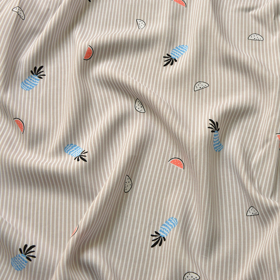 Штапель смуга/ананас сірий, Смуга, фото 2