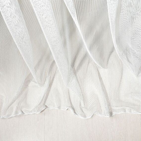 Тюль сітка однотонний Соти V-302 біла, фото 2 Тюль сітка однотонний Соти V-302 біла, фото 2