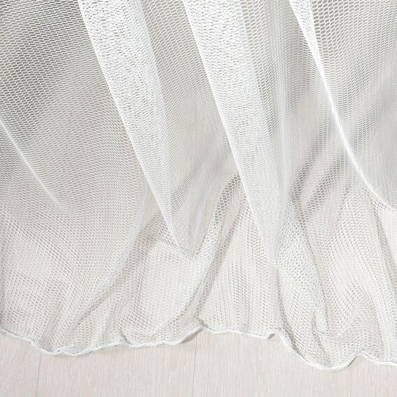 Тюль сітка однотонний Соти V-302 біла, фото 3 Тюль сітка однотонний Соти V-302 біла, фото 3
