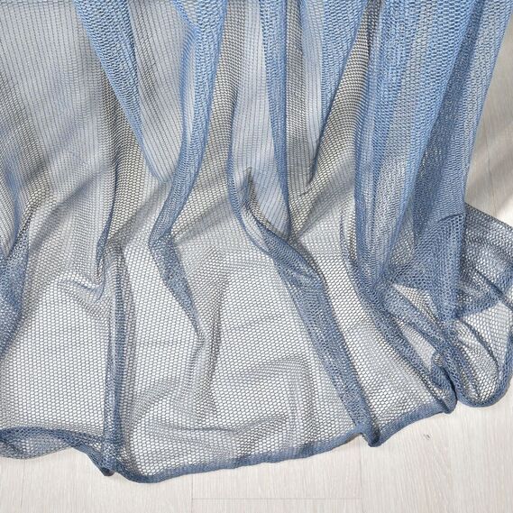 Тюль сітка однотонний Соти V-319 денім, фото 6 Тюль сітка однотонний Соти V-319 денім, фото 6